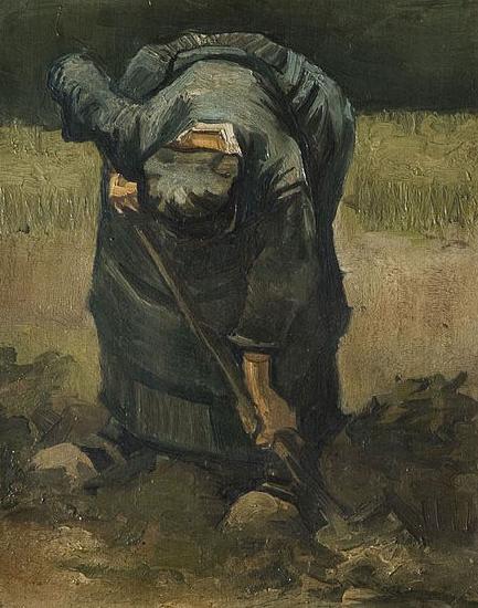 Vincent Van Gogh A Peasant Woman Digging Sweden oil painting art